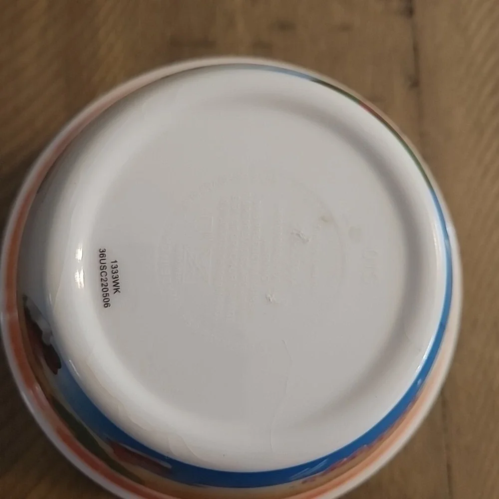 Kelloggs 2014 Team USA Olympic Corny the Rooster Ice Skating Cereal Bowl Promo